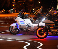 Colorful Motorcycles with LED Lights at Sparrow Hills